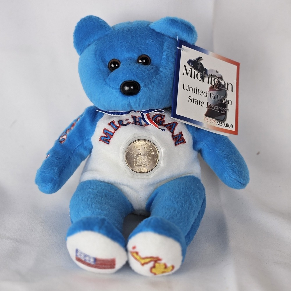 Collectable Michigan Bear Limited Edition State Bear,  Encased MI‎ Quarter
